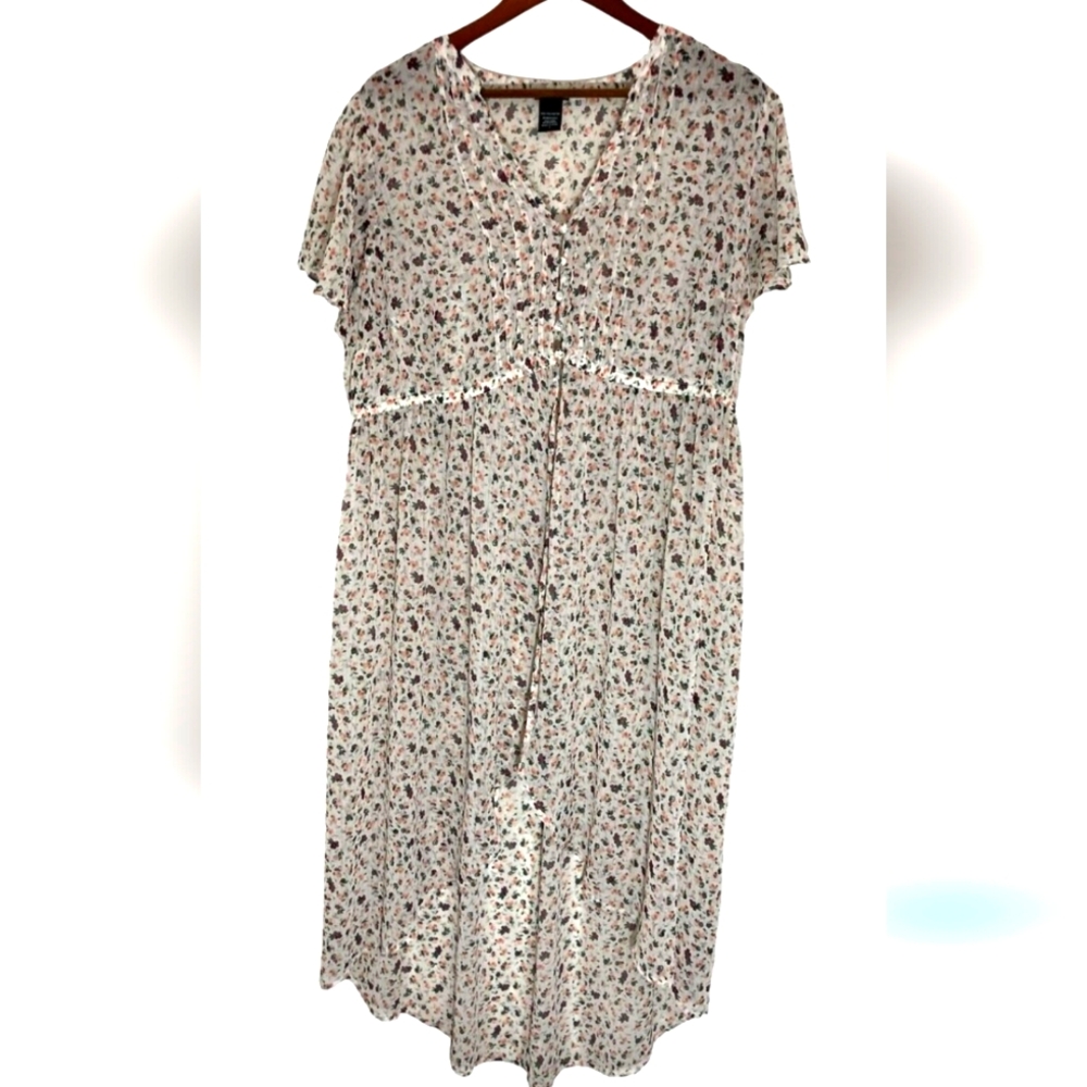 Torrid Chiffon Floral Print High Low Tunic 4x